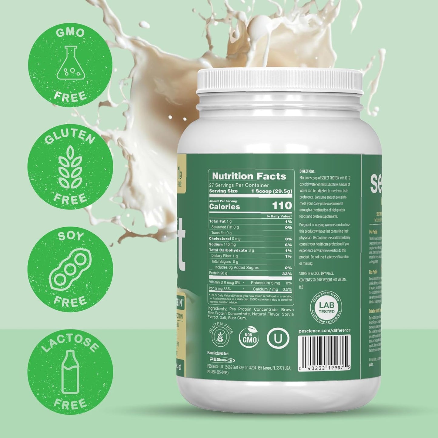 PESCIENCE Select Vegan Protein Vegan Vanilla Indulgence (1.75 lbs)
